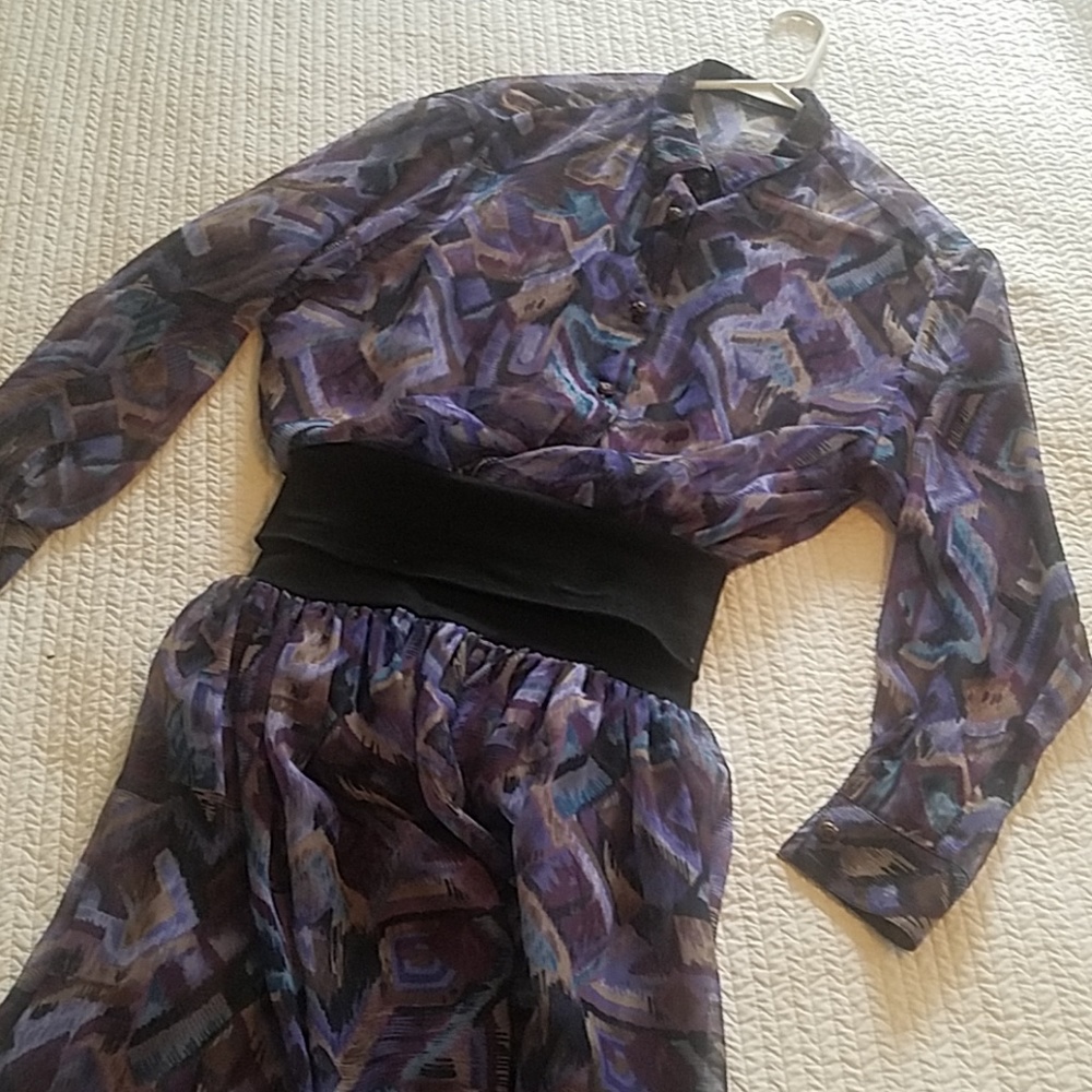 Two piece long skirt and blouse set